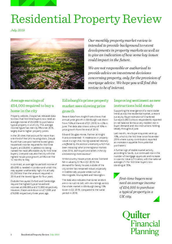 Residential Property Review - July 2019