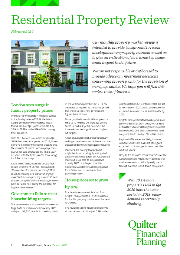 Residential Property Review - February 2020