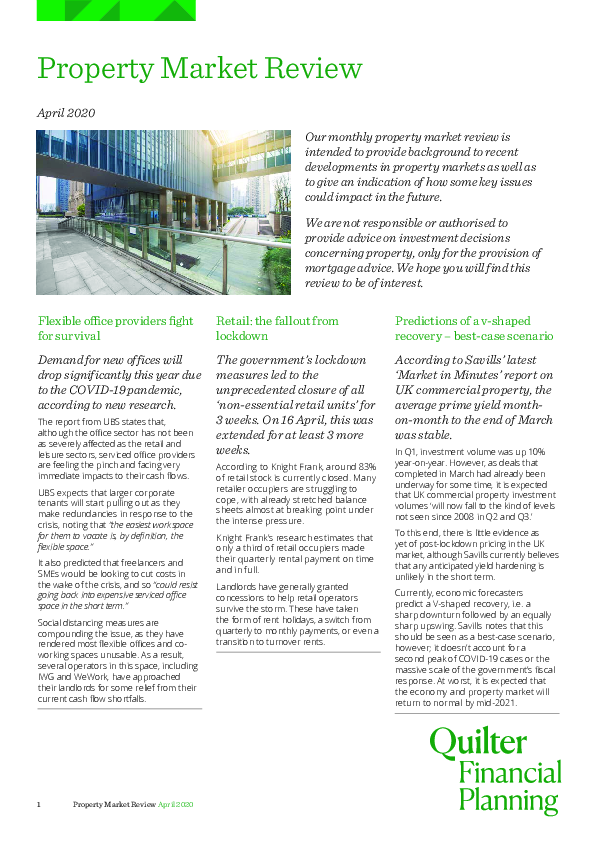Property Market Review - April 2020
