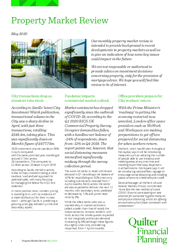 Property Market Review - May 2020