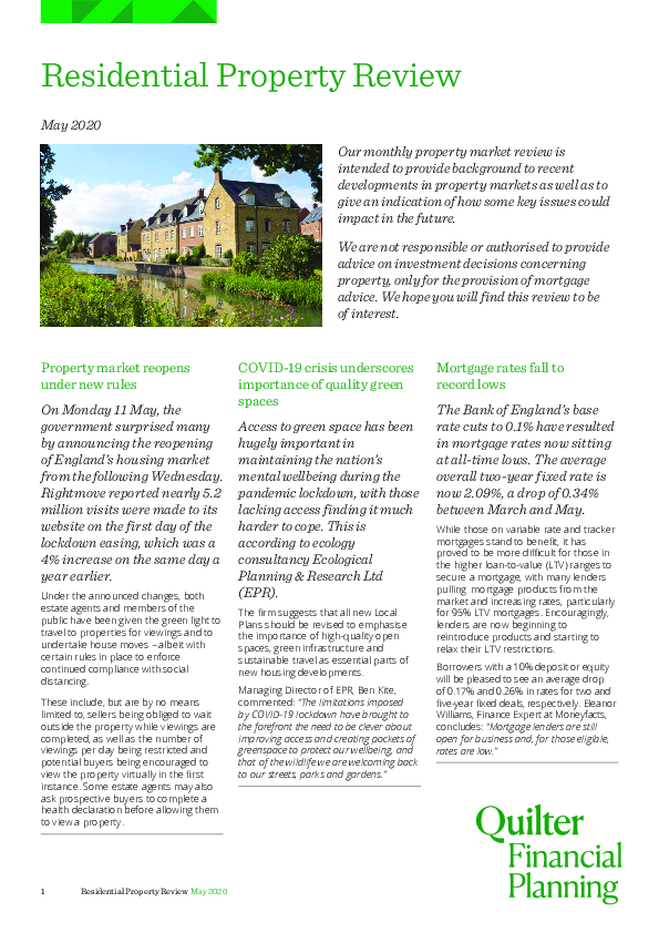 Residential Property Review - May 2020