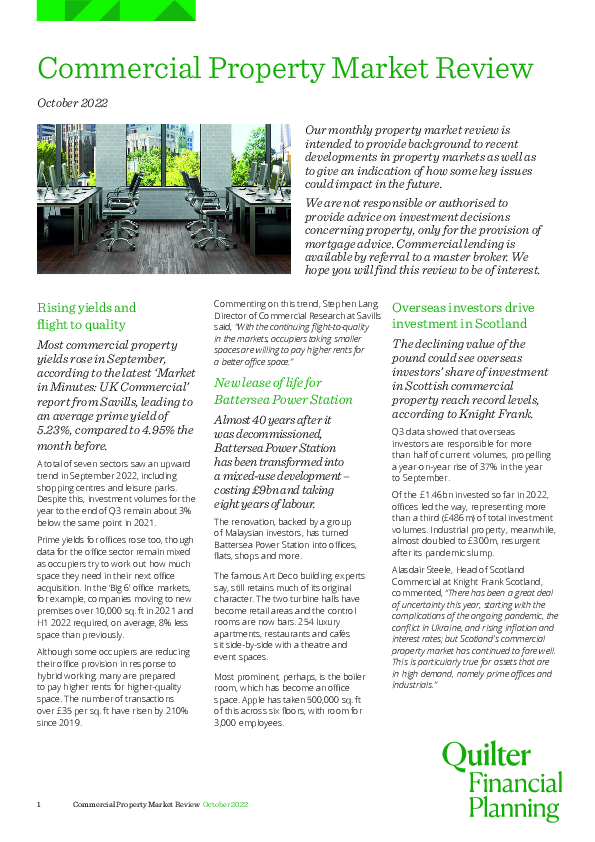 Property Market Review - October 2022