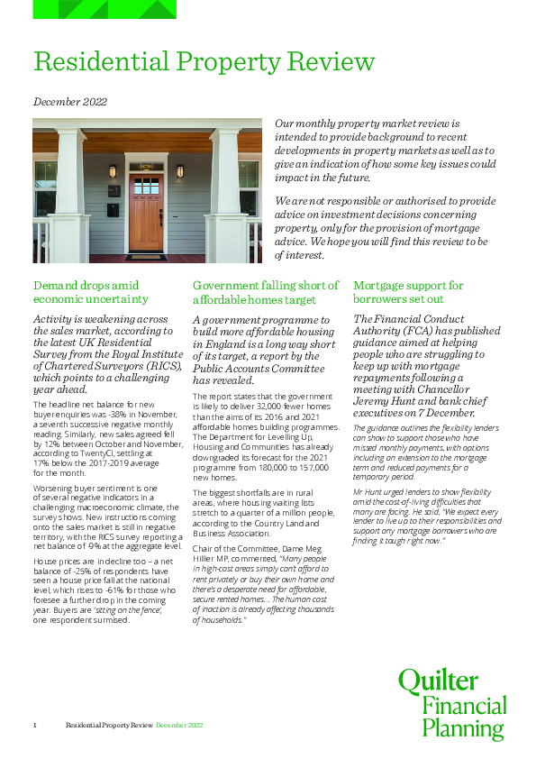 Residential Property Review - December 2022