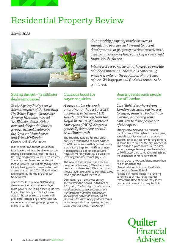 Residential Property Review - March 2023