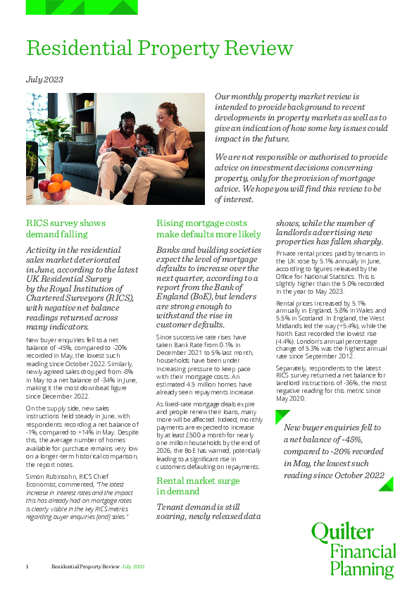 Residential Market review July 2023