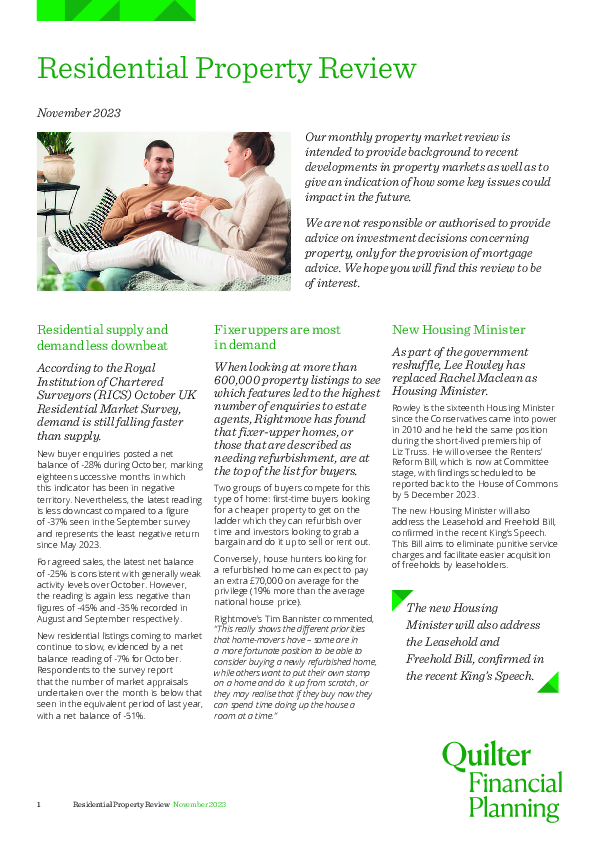 Residential Market Review - November 2023