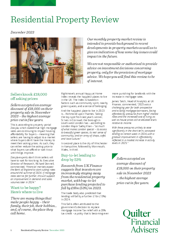 Residential Market Review - December 2023