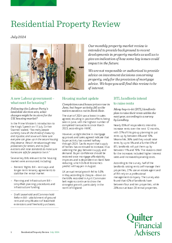 Residential Property Review of July 2024