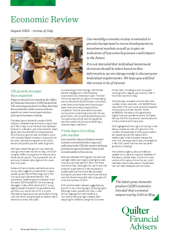 Economic Review of July 2024
